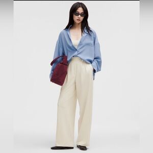 Lululemon Athletica Cream Wide-Leg Pants